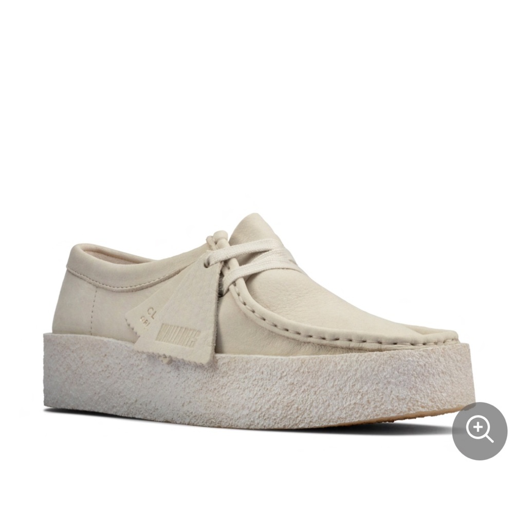 Clark’s Wallabee Cup White Nubuck leather size 8